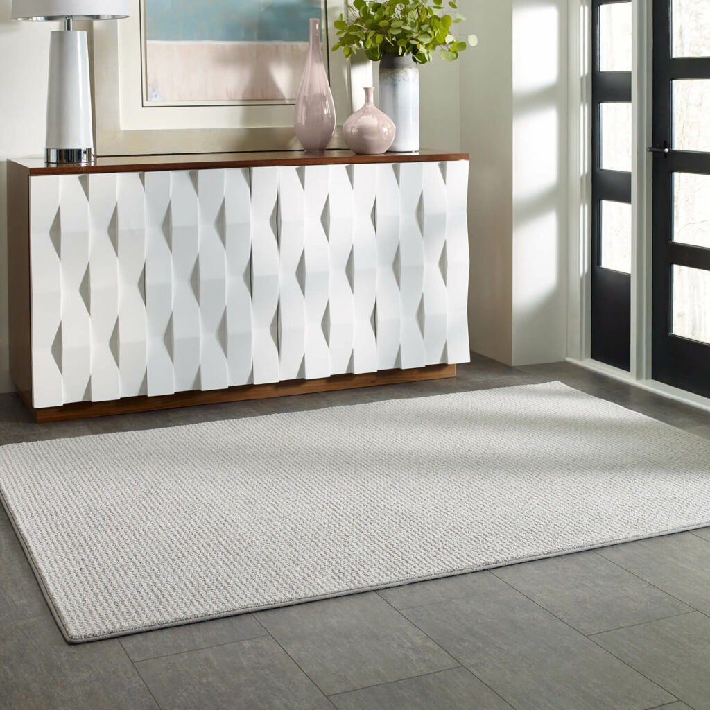 Custom area rug in entry way | Flemington Department Store