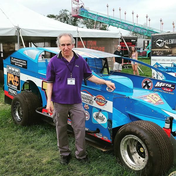 Marty with racecar | Flemington Department Store